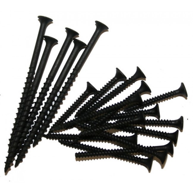 Саморезы черные универсальные 76 мм