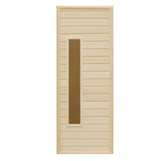 Дверь для бани Эконом со стеклом №1 (липа) 70х180см-190см